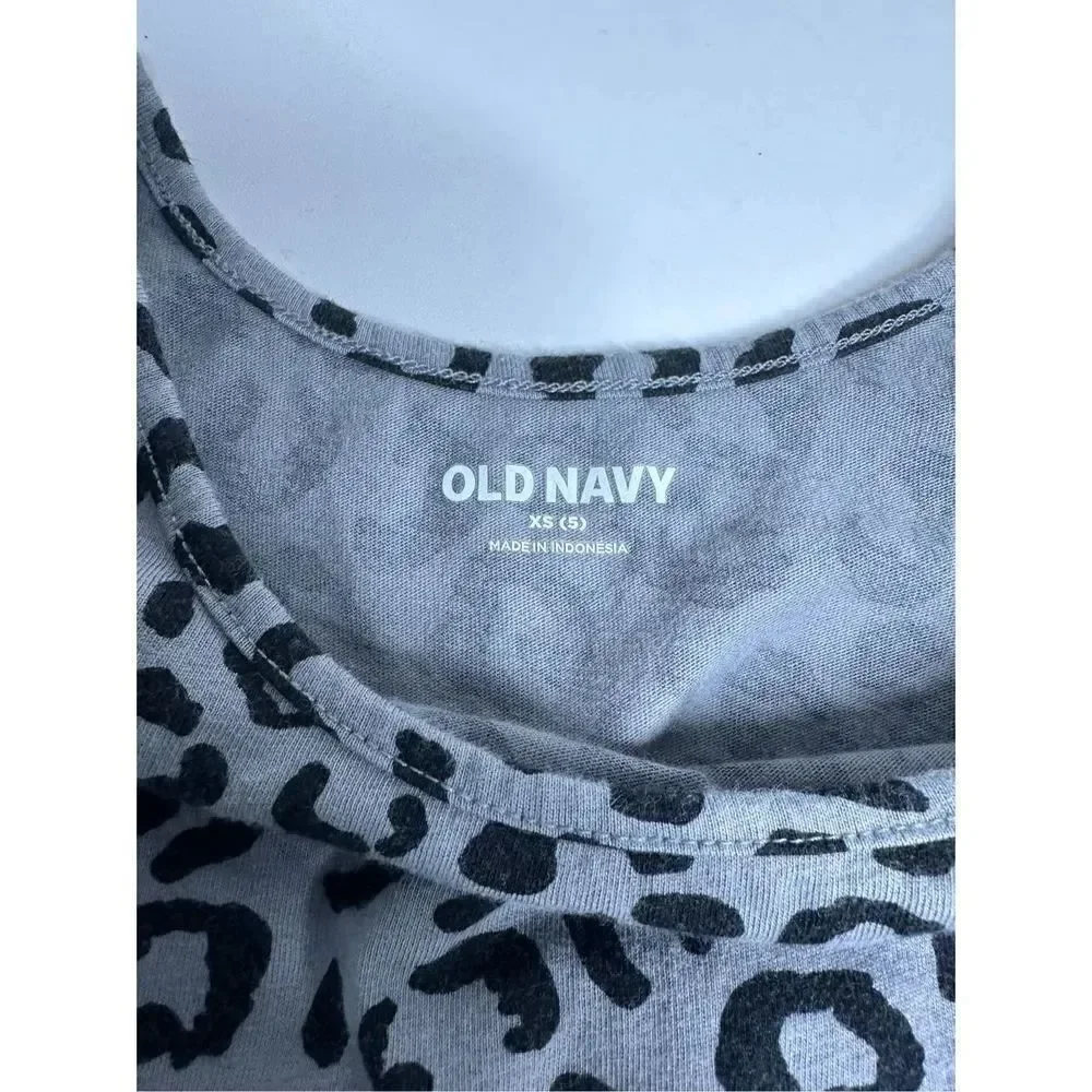Old Navy Fit & Flare Girls Dress Leopard Print Size XS (5)